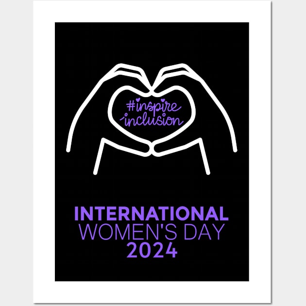 Count Her Inspire Inclusion Women's International Day 2024 Wall Art by AimArtStudio